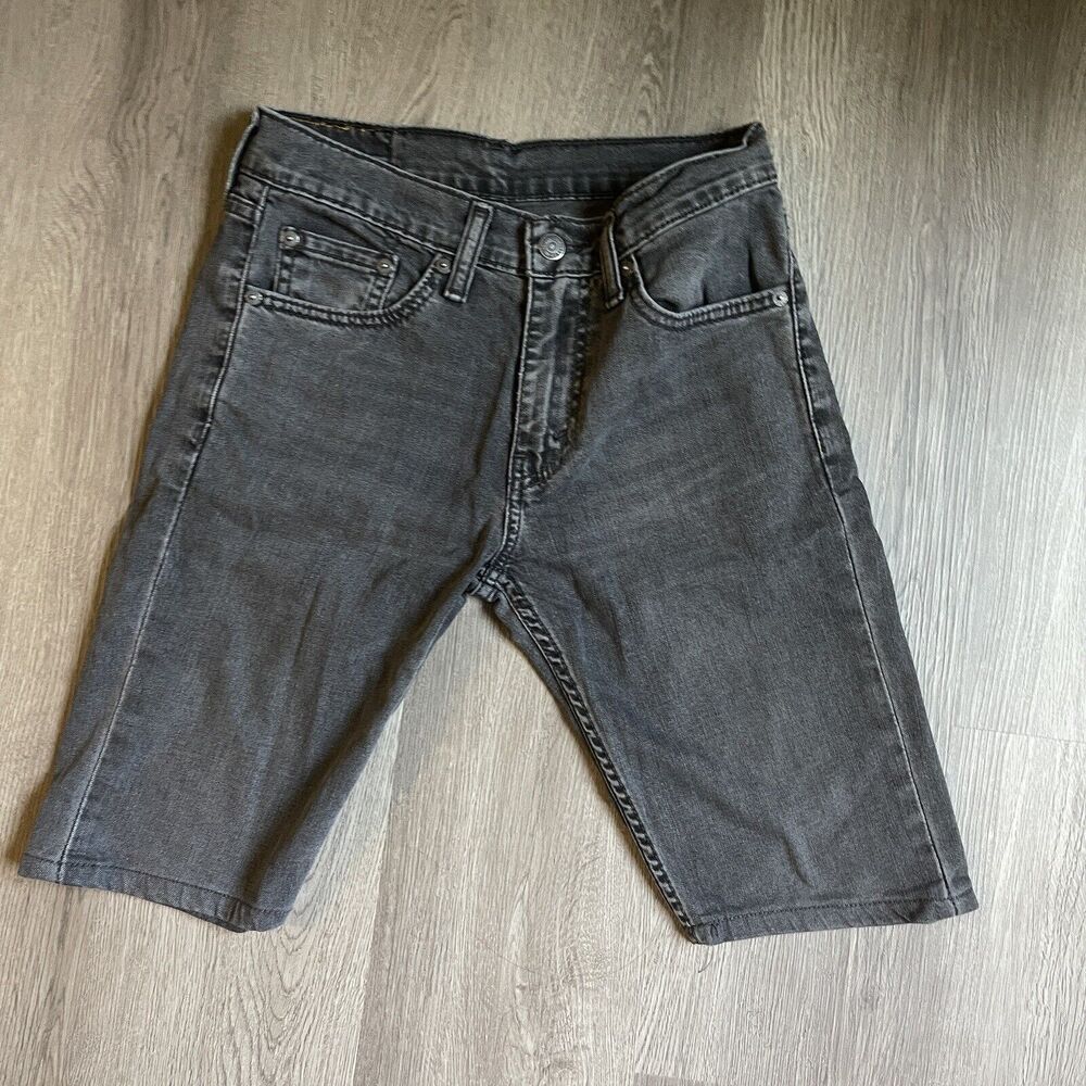 Levi's 511 Men's Size 29 Shorts Denim Jean 11” Inseam Black Faded Slim Fit